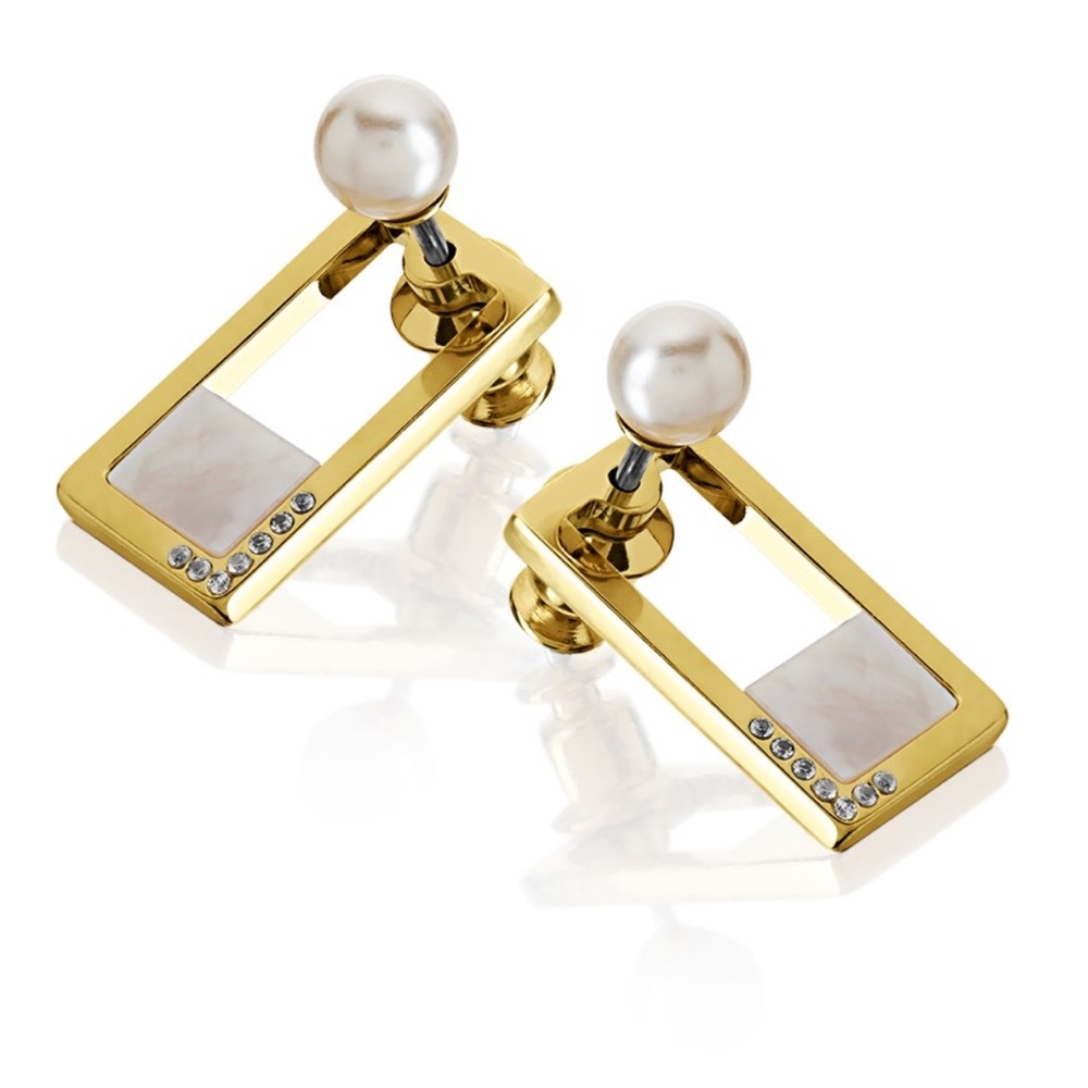 Skagen SKJ1426998 Agnethe Two
Tone Stud Earrings